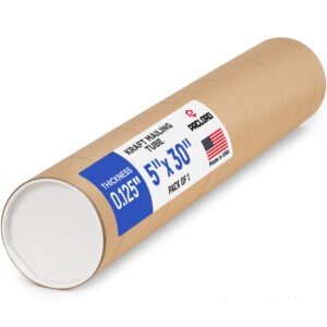 5" x 30" Reinforced Kraft Paper Mailing Tube, Pack of 1 Tube with 2 Caps (MT-530, B0GWTQ5N4K)