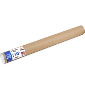 5" x 48" Reinforced Kraft Paper Mailing Tube, Pack of 1 Tube with 2 Caps (MT-548, B0GWTRCW9K)