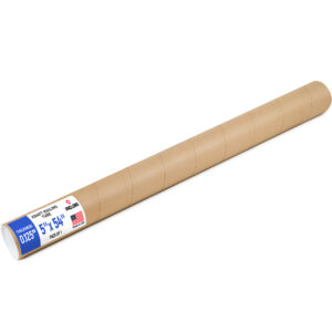 5" x 54" Reinforced Kraft Paper Mailing Tube, Pack of 1 Tube with 2 Caps (MT-554, B0GWTJG8JR)