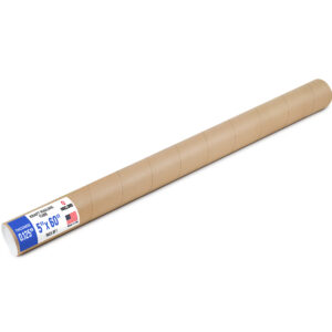 5" x 60" Reinforced Kraft Paper Mailing Tube, Pack of 1 Tube with 2 Caps (MT-560, B0GWTPJD11)