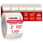 3" x 110 yards Clear Packing Tape, 2.0 Mil Thick, Pack of 6 Rolls (ST-320-6, B0CWSD6DFP)