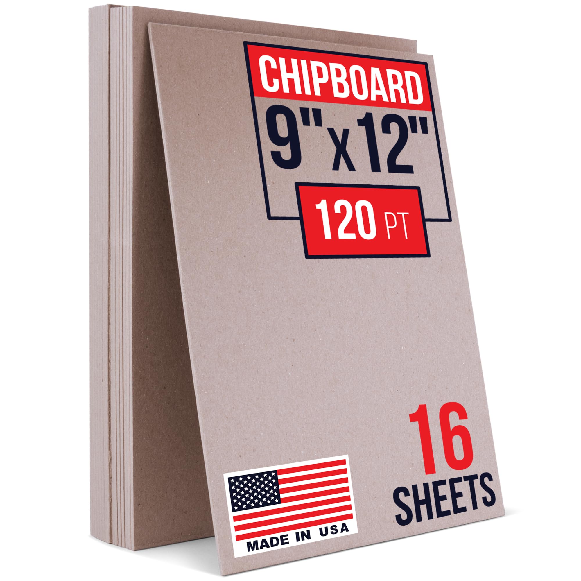 71MfqbUuRtL.jpg 9" x 12" Kraft Pasted Chipboard Sheets, 120 Pt, Bundle of 16