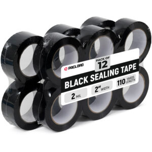 2" x 110 Yards Black Packing Tape, 12 Rolls (ST-220-BK-12, B0GX2SKXBZ)