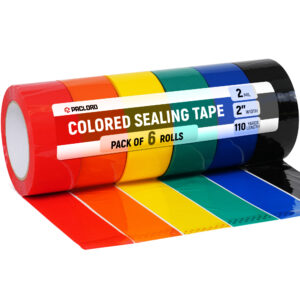 2" x 110 Yards Multi-Color Packing Tape, 6 Colors Pack (ST-220-S6, B0GX2W3VT2)