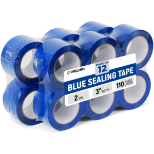 3" x 110 Yards Blue Packing Tape, 12 Rolls - 2.0 Mil Carton Sealing Tape (ST-320-BL-12, B0GX2Y9X6L)
