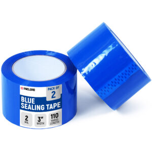 3" x 110 Yards Blue Packing Tape, 2 Rolls - 2.0 Mil Carton Sealing Tape (ST-320-BL-2, B0GX2WG5SC)