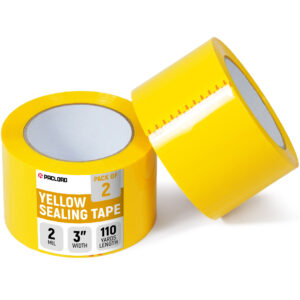 3" x 110 Yards Yellow Packing Tape, 2 Rolls - 2.0 Mil Carton Sealing Tape (ST-320-YE-2, B0GX2QGNBP)