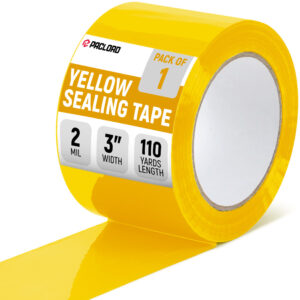 3" x 110 Yards Yellow Packing Tape, 1 Roll - 2.0 Mil Carton Sealing Tape (ST-320-YE, B0GX2S26X8)