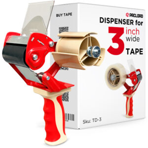 Heavy Duty Metal Tape Gun Dispenser for 3" Sealing Tape (TD-3, B0GTN6S51F)
