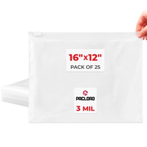 16" x 12" Slider Zip Poly Bags, Pack of 25 (SPB-1612-25, B0G6Q2QHM6)