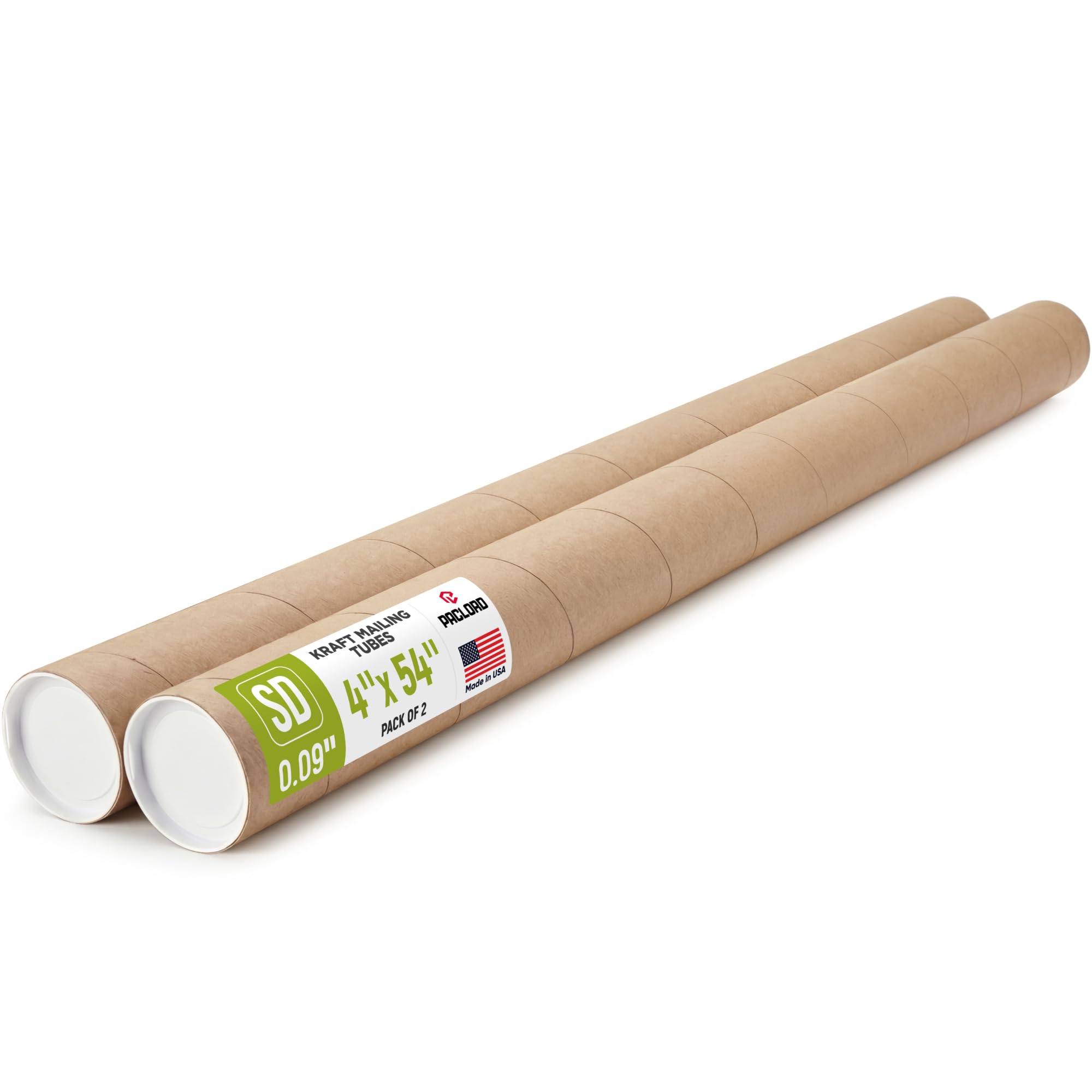 610DO8jP6WL.jpg Paclord 4" x 54" Kraft Paper Mailing Tube, 1 Tube with 2 Caps
