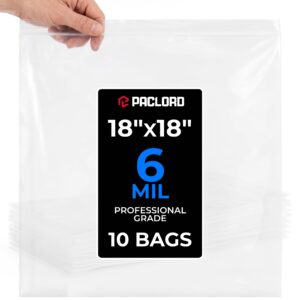 18" x 18" Large Zip Seal Lock Bags, 6 Mil Pack of 10 (RPB-1818-6-10, B0FQHTKBYT)