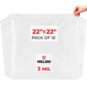 22" x 22" Slider Zip Poly Bags, Pack of 10 (SPB-2222-10, B0G6QH1VBP)