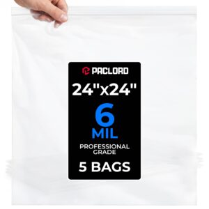 24" x 24" Extra Large Zip Seal Lock Bags, 6 Mil Pack of 5 (RPB-2424-6-5, B0FQHQS5VZ)