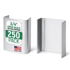 Paclord Open Seals for 3/4" Steel Strapping, Pack of 250