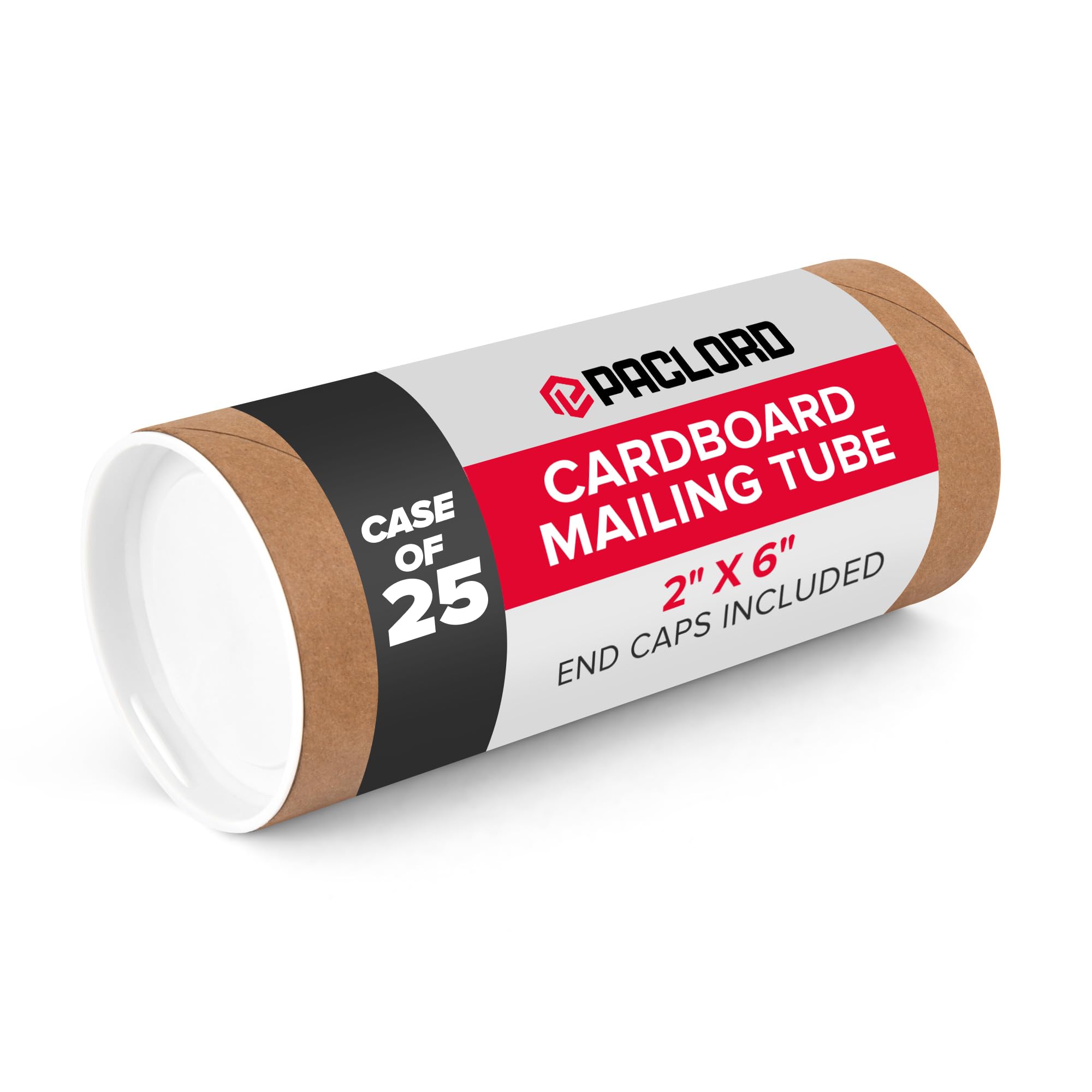 619ZMg24pHL.jpg Paclord 2" x 6" Kraft Paper Mailing Tubes with End Caps, Case Pack