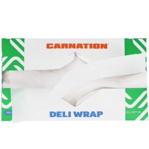 Carnation 500 Pcs White Deli Wrap Wax Paper Sheets, 10"x10.75" Pre-Cut Interfolded (DW-1010, B0GHT618XX)