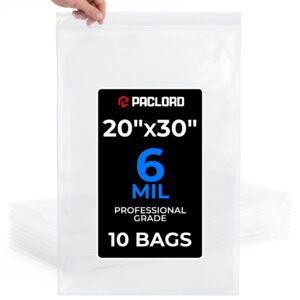 20" x 30" Extra Large Zip Seal Lock Bags, 6 Mil Pack of 10 (RPB-2030-6-10, B0FQHVGJPF)