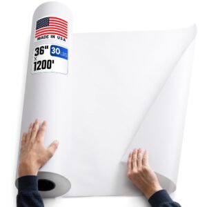Paclord White Kraft Paper Roll 36" x 1200 ft (NK-3630-WH, B0F642WG5V)