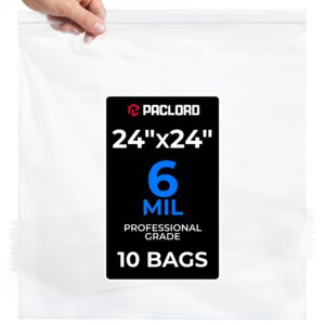 24" x 24" Extra Large Zip Seal Lock Bags, 6 Mil Pack of 10 (RPB-2424-6-10, B0FQHZ7TLD)