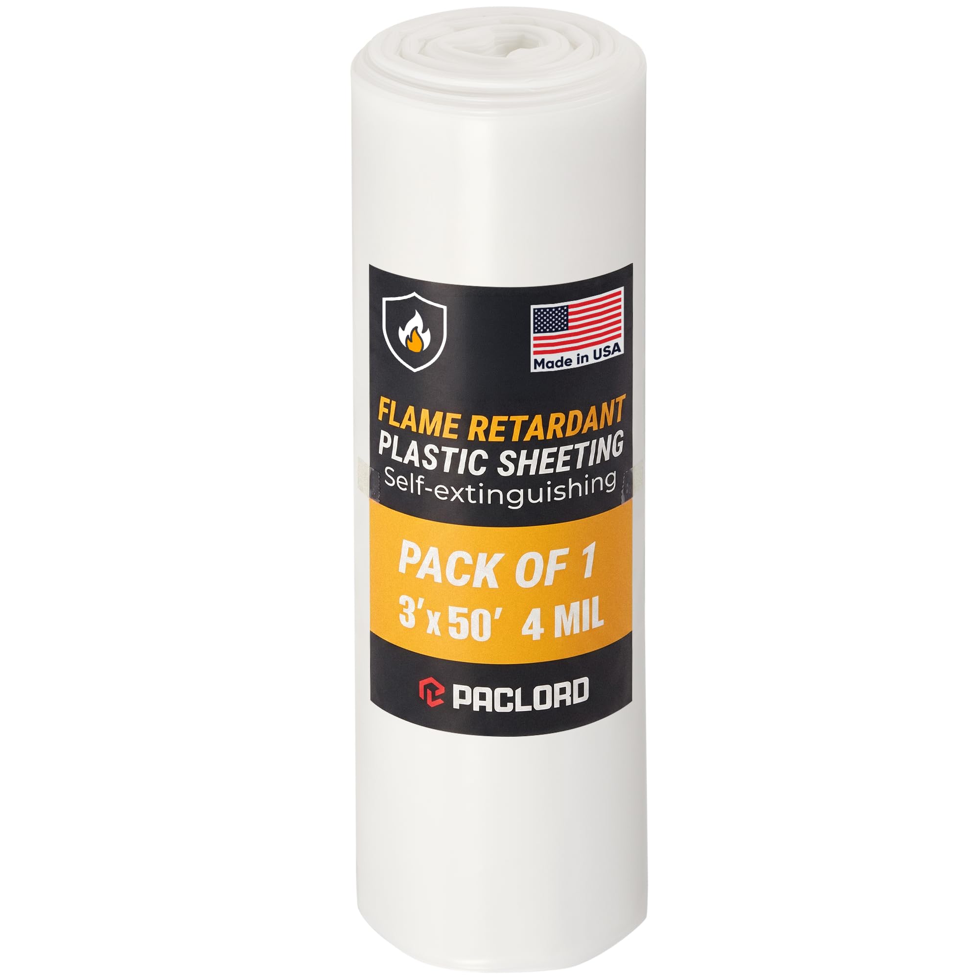 61KCl6Rvz-L-3.jpg Flame Retardant Plastic Sheeting 3' x 50', 4 Mil, 900 Sq Ft, Pack of 6
