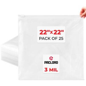 22" x 22" Slider Zip Poly Bags, Pack of 25 (SPB-2222-25, B0G6R3Z641)