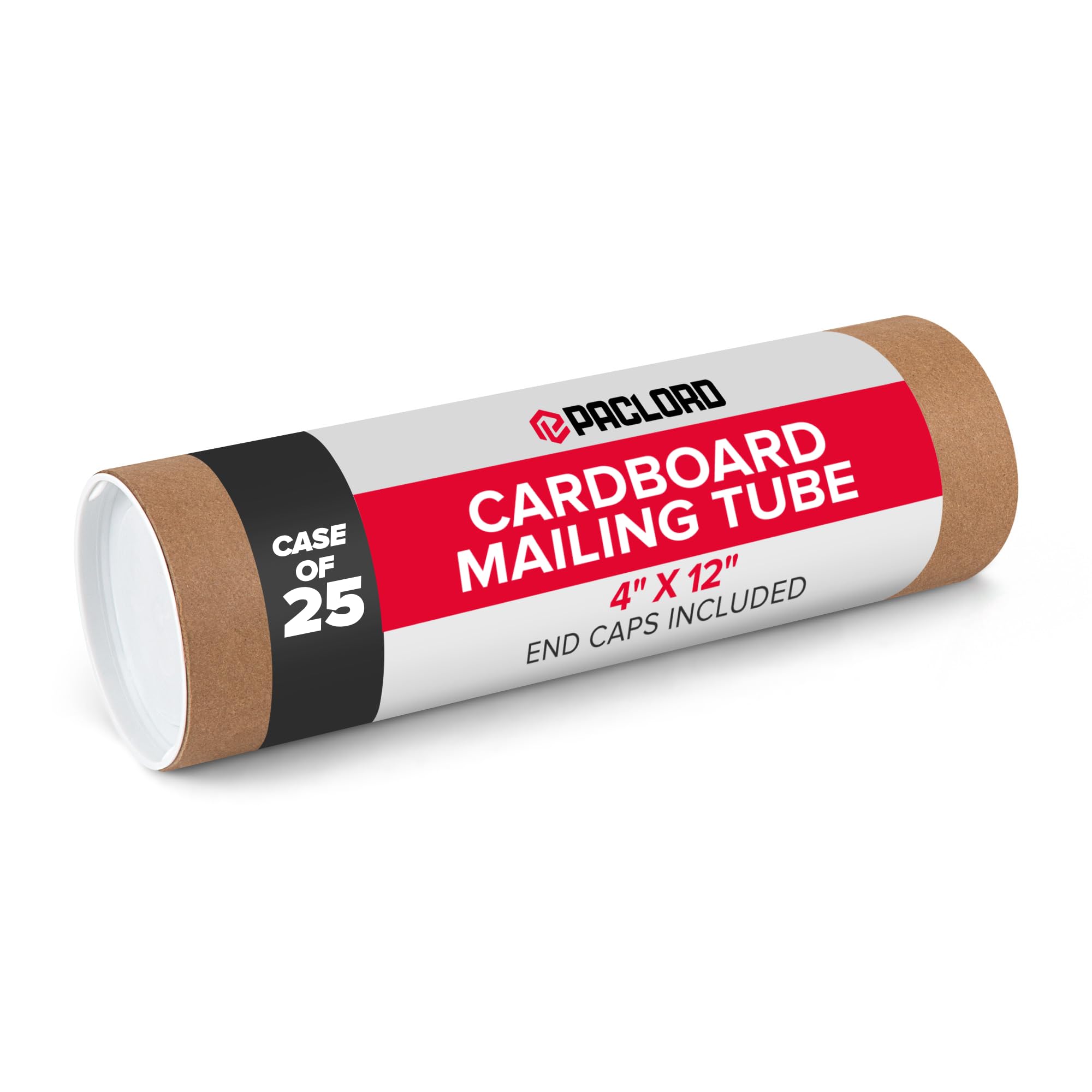 61NrokMb-WL.jpg Paclord 4" x 12" Kraft Paper Mailing Tubes with End Caps, Case Pack