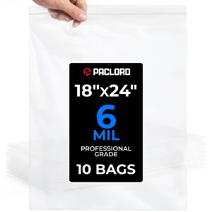 18" x 24" Extra Large Zip Seal Lock Bags, 6 Mil Pack of 100 (RPB-1824-6-100, B0FX3C3C3R)