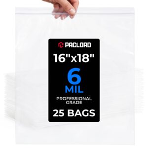 16" x 18" Extra Large Zip Seal Lock Bags, 6 Mil Pack of 25 (RPB-1618-6-25, B0FX3F5VFY)
