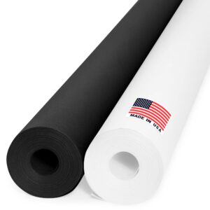 Paclord Black & White Kraft Paper Set 36" x 100 ft (KP-36-BW, B0DYBKN4GJ)
