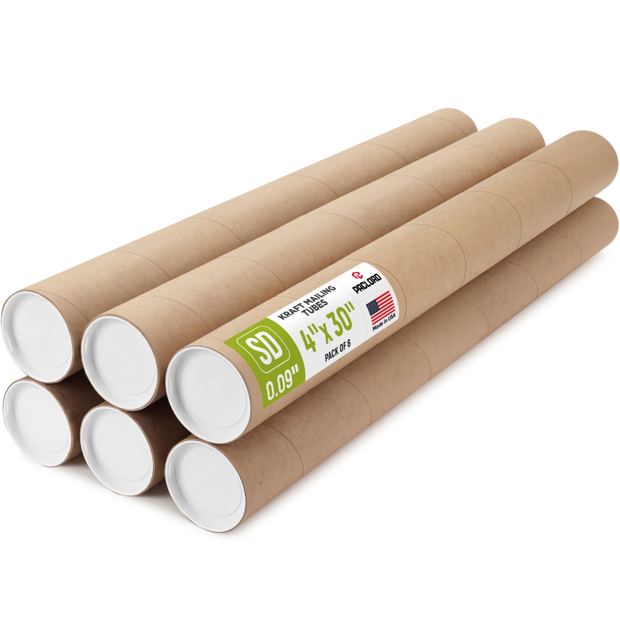 61bPd5rZKcL.jpg Paclord 4" x 30" Kraft Paper Mailing Tube, 1 Tube with 2 Caps