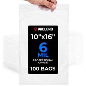 10" x 16" Medium Zip Seal Lock Bags, 6 Mil Pack of 100 (RPB-1016-6-100, B0FX3FFQFN)
