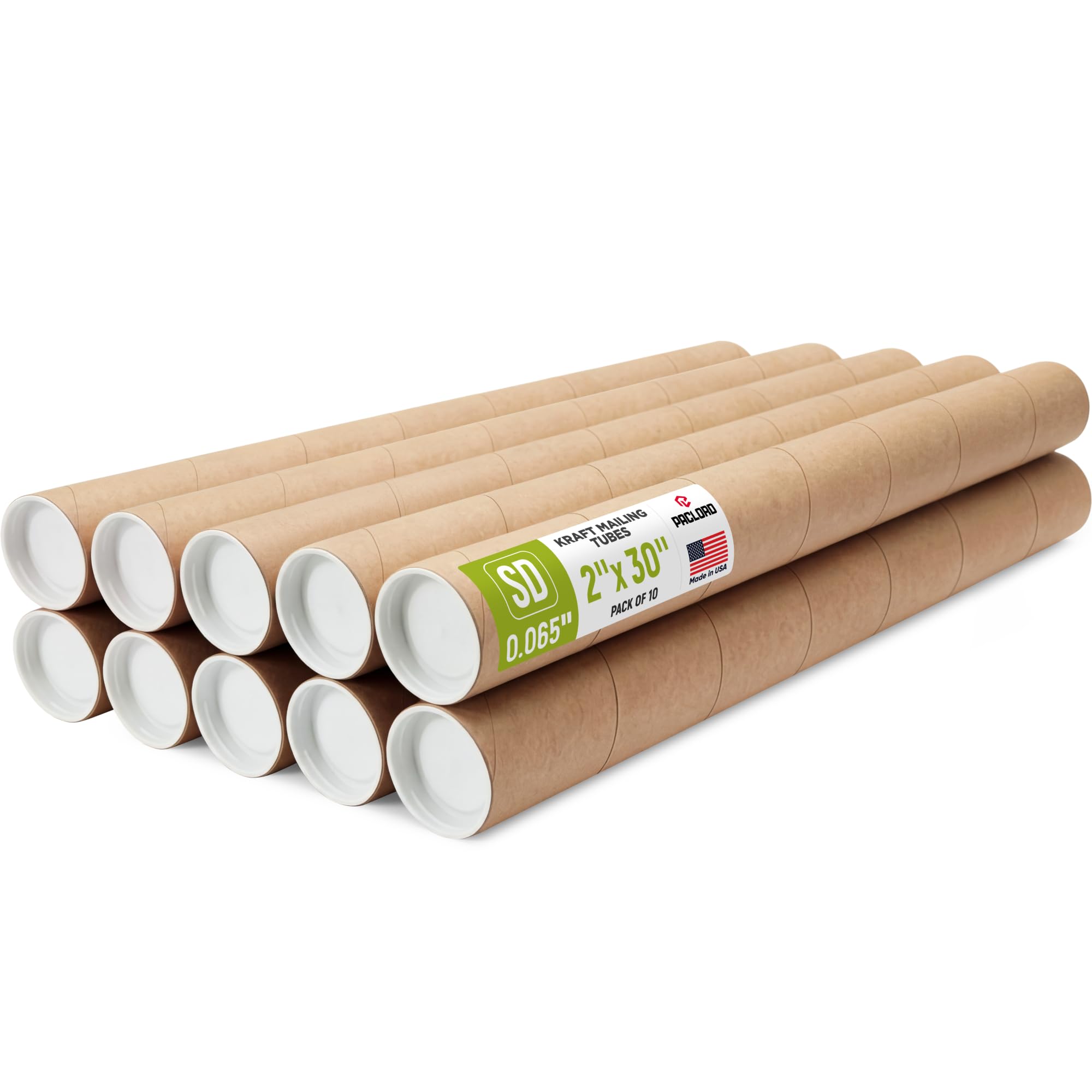 61gbJaeko3L.jpg Paclord 2" x 30" Kraft Paper Mailing Tube, 1 Tube with 2 Caps