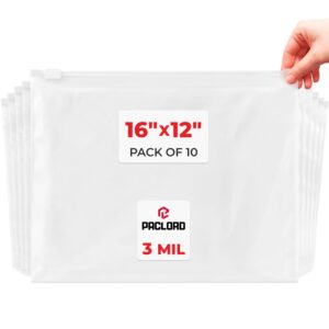 16" x 12" Slider Zip Poly Bags, Pack of 10 (SPB-1612-10, B0G6PXYPWW)