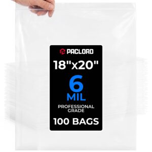 18" x 20" Extra Large Zip Seal Lock Bags, 6 Mil Pack of 100 (RPB-1820-6-100, B0FX3FYY6H)