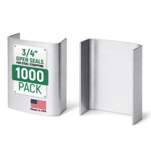 Paclord Open Seals for 3/4" Steel Strapping, Pack of 1000