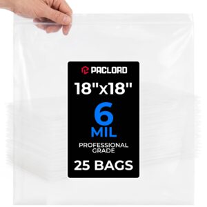 18" x 18" Extra Large Zip Seal Lock Bags, 6 Mil Pack of 25 (RPB-1818-6-25, B0FX3C36Z9)