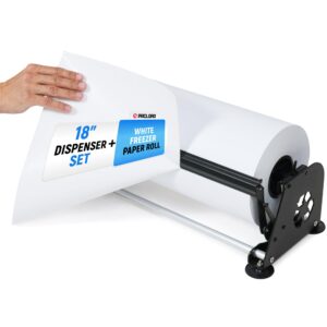 18" Paper Dispenser with Cutter + White Freezer Paper Roll