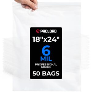 18" x 24" Extra Large Zip Seal Lock Bags, 6 Mil Pack of 50 (RPB-1824-6-50, B0FX3B2RNJ)