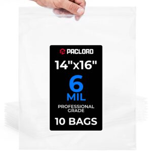 14" x 16" Large Zip Seal Lock Bags, 6 Mil Pack of 10 (RPB-1416-6-10, B0FQHV7447)