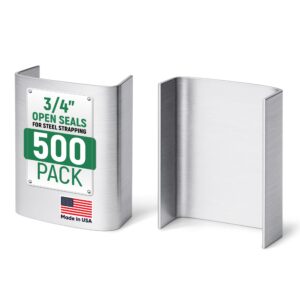 Paclord Open Seals for 3/4" Steel Strapping, Pack of 500