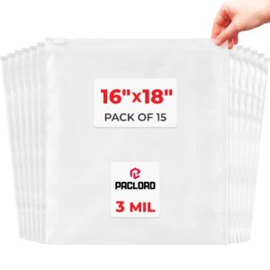 16" x 18" Slider Zip Poly Bags, Pack of 15 (SPB-1618-15, B0G6QYJFGJ)