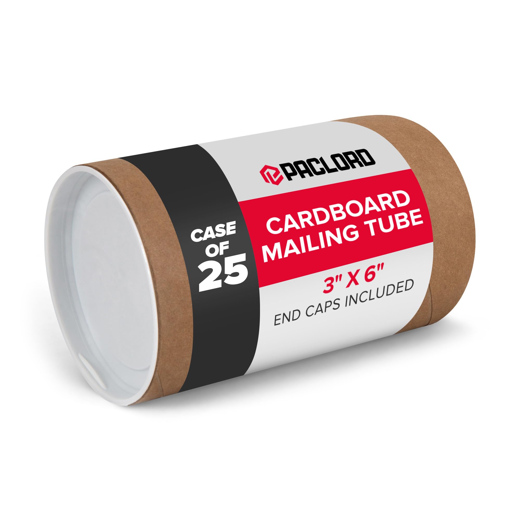 61ygtmLKk4L.jpg Paclord 3" x 6" Kraft Paper Mailing Tubes with End Caps, Case Pack