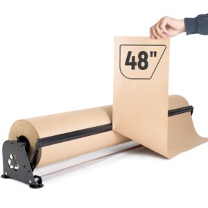 Paclord 48" Paper Roll Dispenser with Cutter, Non-Slip Suction Feet