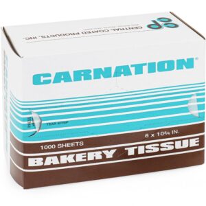 Carnation 1000 Pcs White Deli Wrap Wax Paper Sheets, 6"x10.75" Pre-Cut Interfolded (DW-610, B0GHTH8XDQ)