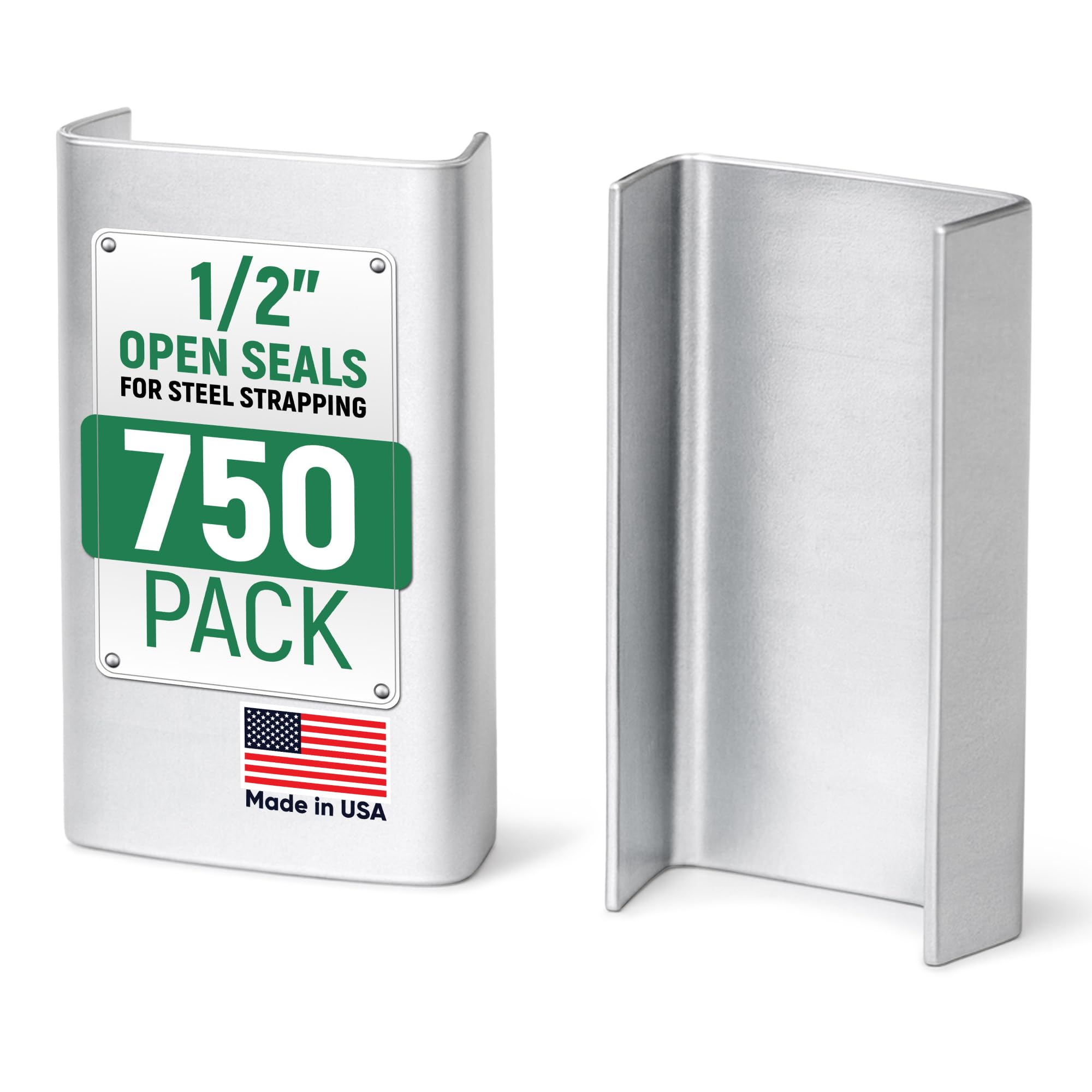 7112wYzQtkL.jpg Paclord Open Seals for 1/2" Steel Strapping, Pack of 750