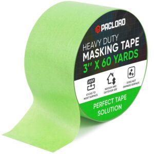Paclord 3" x 60 Yard Green Painter's Masking Tape, Pack of 1