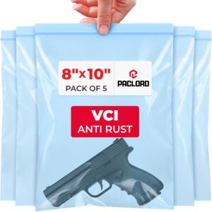 VCI Reclosable Poly Bags 8" x 10", Pack of 5 (RPB-VCI-810-5, B0G9BKTCLF)