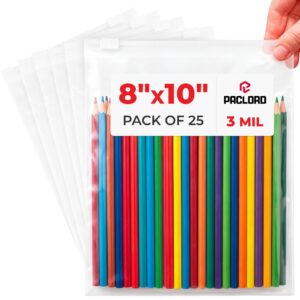 Quart 8" x 10" Slider Zip Poly Bags, Pack of 25 (SPB-810-25, B0G6RBCM78)