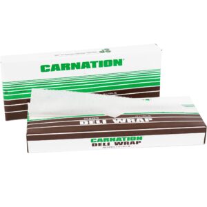 Carnation 1000 Pcs White Deli Wrap Wax Paper Sheets, 15"x10.75" Pre-Cut Interfolded (DW-1510-2, B0GHT4QVP5)